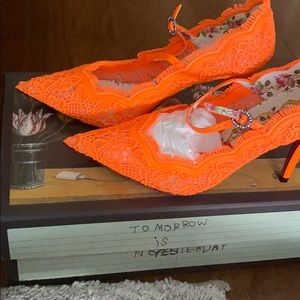 Orange Gucci shoes